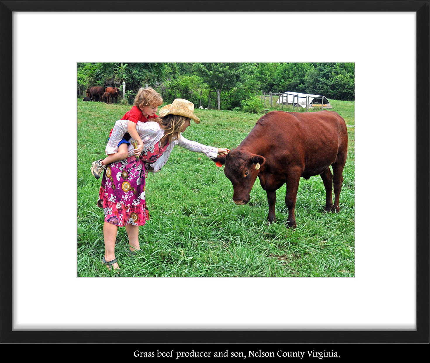 Nelson County Grass Beef Farmer with Child